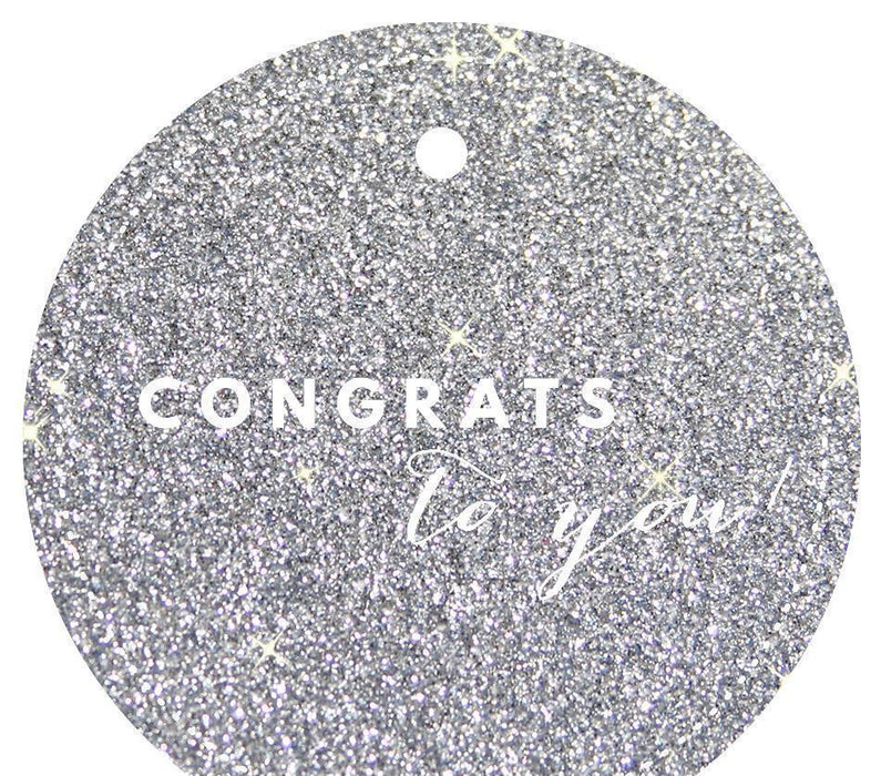 Congrats to You! Circle Gift Tags, Chic Style-Set of 24-Andaz Press-Ivory-