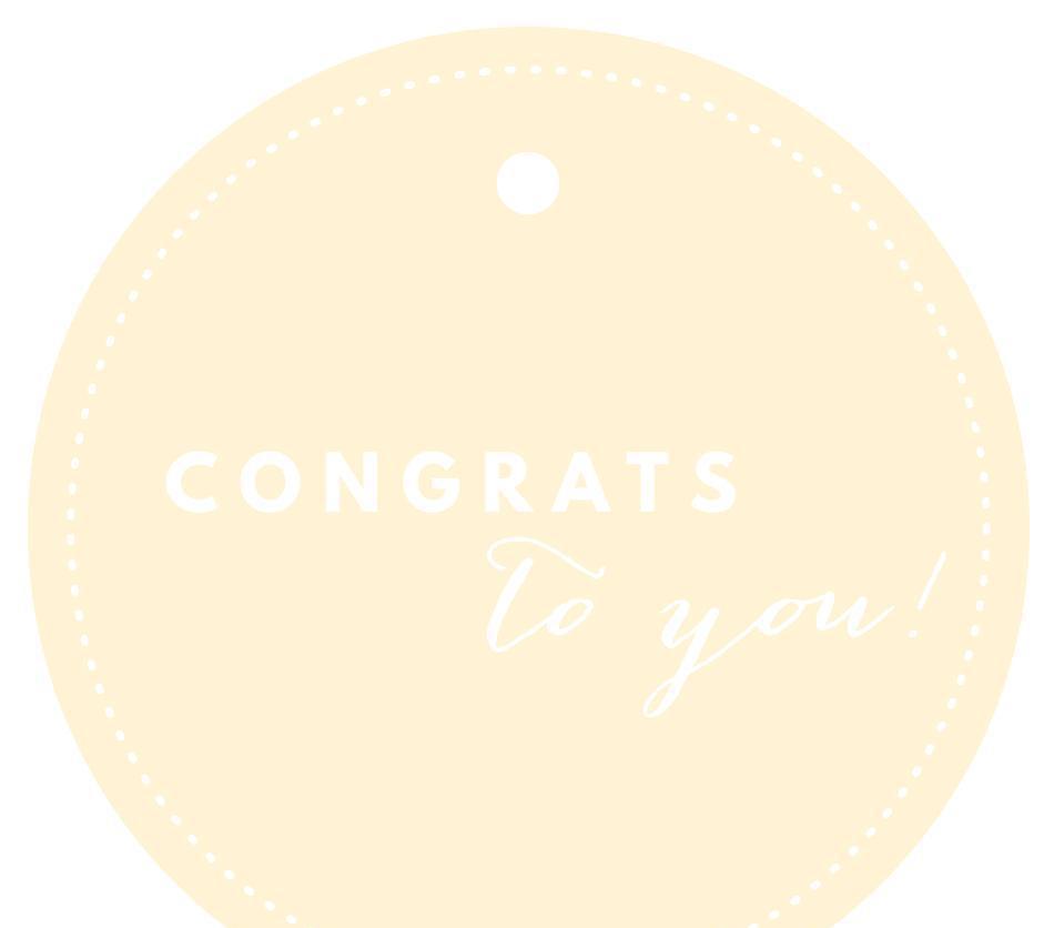 Congrats to You! Circle Gift Tags, Chic Style-Set of 24-Andaz Press-Ivory-