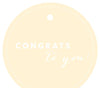 Congrats to You! Circle Gift Tags, Chic Style-Set of 24-Andaz Press-Ivory-