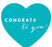 Congrats to you! Heart Gift Tags, Chic Style-Set of 30-Andaz Press-Aqua-