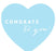 Congrats to you! Heart Gift Tags, Chic Style-Set of 30-Andaz Press-Baby Blue-