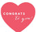 Congrats to you! Heart Gift Tags, Chic Style-Set of 30-Andaz Press-Coral-