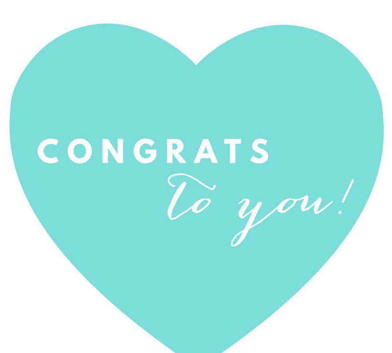 Congrats to you! Heart Gift Tags, Chic Style-Set of 30-Andaz Press-Diamond Blue-