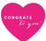 Congrats to you! Heart Gift Tags, Chic Style-Set of 30-Andaz Press-Fuchsia-