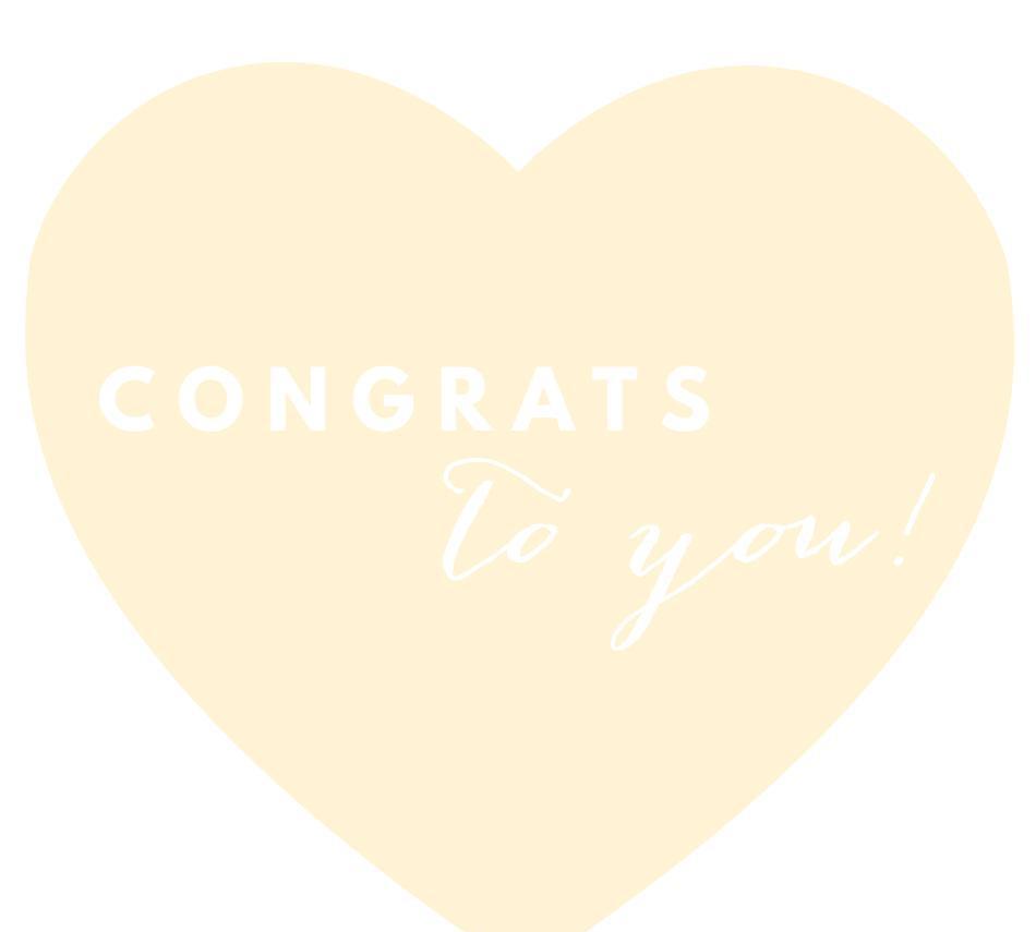 Congrats to you! Heart Gift Tags, Chic Style-Set of 30-Andaz Press-Ivory-