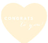 Congrats to you! Heart Gift Tags, Chic Style-Set of 30-Andaz Press-Ivory-