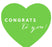Congrats to you! Heart Gift Tags, Chic Style-Set of 30-Andaz Press-Kiwi Green-