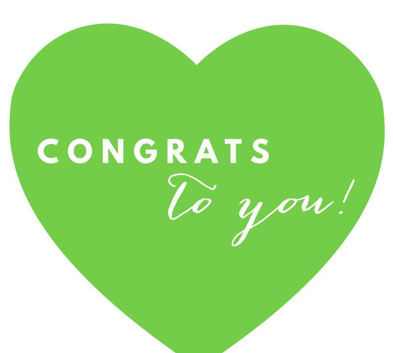 Congrats to you! Heart Gift Tags, Chic Style-Set of 30-Andaz Press-Kiwi Green-