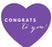 Congrats to you! Heart Gift Tags, Chic Style-Set of 30-Andaz Press-Purple-