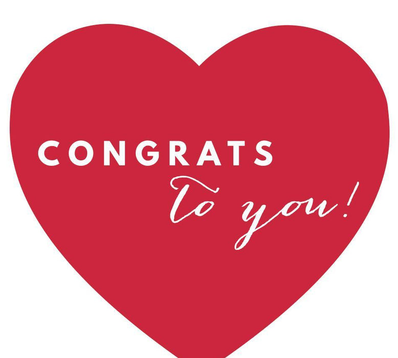 Congrats to you! Heart Gift Tags, Chic Style-Set of 30-Andaz Press-Red-