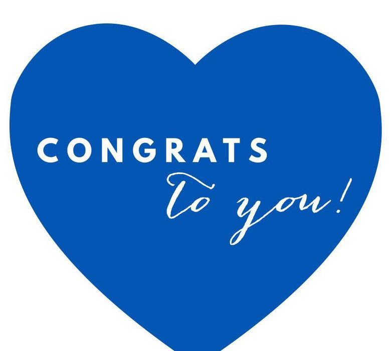 Congrats to you! Heart Gift Tags, Chic Style-Set of 30-Andaz Press-Royal Blue-