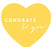 Congrats to you! Heart Gift Tags, Chic Style-Set of 30-Andaz Press-Yellow-
