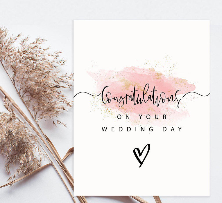 Congratulations Jumbo Card With Envelope, Wedding Greeting Card for Couples-Set of 1-Andaz Press-Wedding Day-