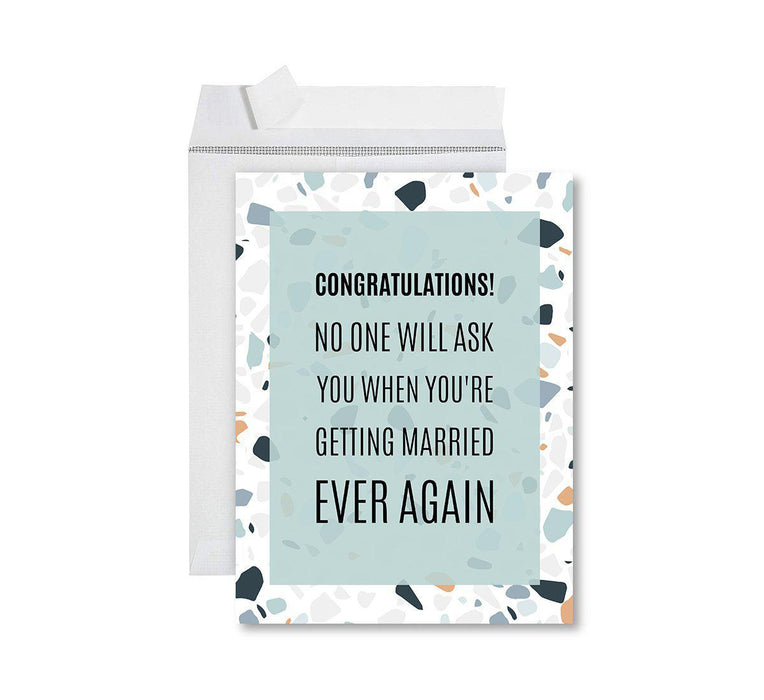 Congratulations Jumbo Card With Envelope, Wedding Greeting Card for Couples-Set of 1-Andaz Press-Wedding Day-