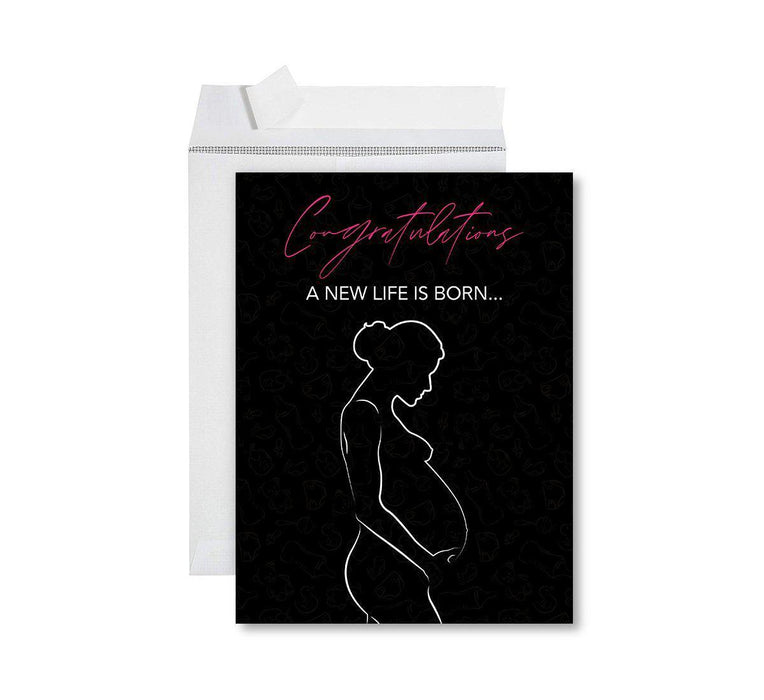 Congratulations Jumbo Card With Envelope, Wedding Greeting Card for Couples-Set of 1-Andaz Press-A new Life is Born-
