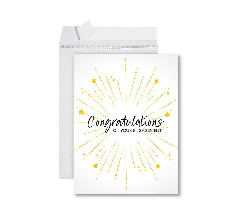 Congratulations Jumbo Card With Envelope, Wedding Greeting Card for Couples-Set of 1-Andaz Press-Engagement-