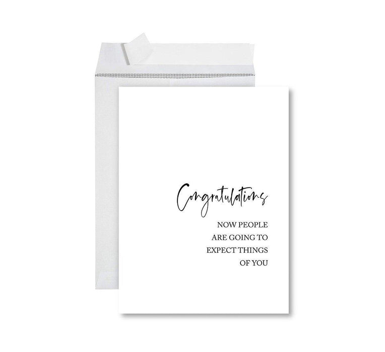 Congratulations Jumbo Card With Envelope, Wedding Greeting Card for Couples-Set of 1-Andaz Press-Expect Things Of You-