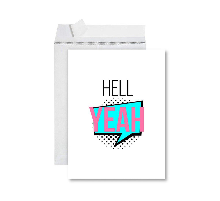 Congratulations Jumbo Card With Envelope, Wedding Greeting Card for Couples-Set of 1-Andaz Press-Hell Yeah-