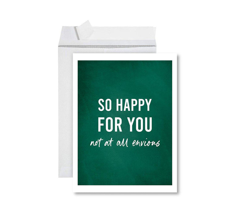 Congratulations Jumbo Card With Envelope, Wedding Greeting Card for Couples-Set of 1-Andaz Press-Not At All Envious-