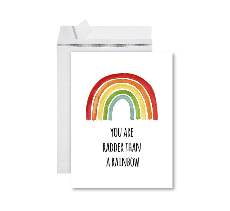 Congratulations Jumbo Card With Envelope, Wedding Greeting Card for Couples-Set of 1-Andaz Press-Radder Than A Rainbow-