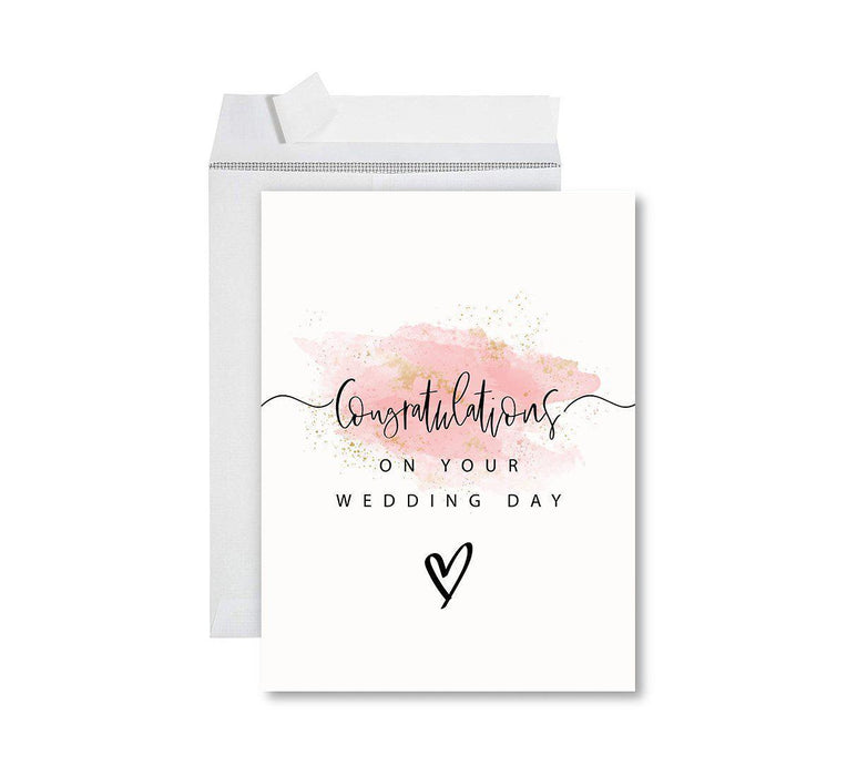 Congratulations Jumbo Card With Envelope, Wedding Greeting Card for Couples-Set of 1-Andaz Press-Wedding Day-