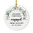 Custom 2.8" Round Porcelain Our First Christmas Engaged 20XX Christmas Ornaments - Newly Engaged Couple-Set of 1-Andaz Press-Modern Black and White-