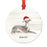 Custom Animal Pet Dog Metal Christmas Ornament, with Santa Hat-Set of 1-Andaz Press-Wire Haired Jack Russell-