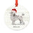 Custom Animal Pet Dog Metal Christmas Ornament, with Santa Hat-Set of 1-Andaz Press-Wire Haired Jack Russell-