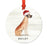 Custom Animal Pet Dog Metal Christmas Ornament, with Santa Hat-Set of 1-Andaz Press-Wire Haired Jack Russell-
