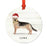 Custom Animal Pet Dog Metal Christmas Ornament, with Santa Hat-Set of 1-Andaz Press-Wire Haired Jack Russell-