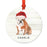 Custom Animal Pet Dog Metal Christmas Ornament, with Santa Hat-Set of 1-Andaz Press-Wire Haired Jack Russell-
