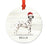 Custom Animal Pet Dog Metal Christmas Ornament, with Santa Hat-Set of 1-Andaz Press-Wire Haired Jack Russell-