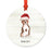 Custom Animal Pet Dog Metal Christmas Ornament, with Santa Hat-Set of 1-Andaz Press-Wire Haired Jack Russell-