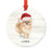 Custom Animal Pet Dog Metal Christmas Ornament, with Santa Hat-Set of 1-Andaz Press-Wire Haired Jack Russell-