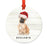 Custom Animal Pet Dog Metal Christmas Ornament, with Santa Hat-Set of 1-Andaz Press-French Bullldog-