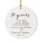 Custom Anniversary Years Days Hours Minutes White Custom Porcelain Round Ornaments Design 1-Set of 1-Andaz Press-10 Years-