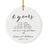 Custom Anniversary Years Days Hours Minutes White Custom Porcelain Round Ornaments Design 1-Set of 1-Andaz Press-1 Year-