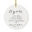 Custom Anniversary Years Days Hours Minutes White Custom Porcelain Round Ornaments Design 1-Set of 1-Andaz Press-1 Year-