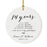 Custom Anniversary Years Days Hours Minutes White Custom Porcelain Round Ornaments Design 1-Set of 1-Andaz Press-1 Year-