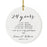 Custom Anniversary Years Days Hours Minutes White Custom Porcelain Round Ornaments Design 1-Set of 1-Andaz Press-24 Years-