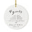 Custom Anniversary Years Days Hours Minutes White Custom Porcelain Round Ornaments Design 1-Set of 1-Andaz Press-4 Years-