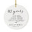 Custom Anniversary Years Days Hours Minutes White Custom Porcelain Round Ornaments Design 2-Set of 1-Andaz Press-38 Years-