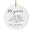 Custom Anniversary Years Days Hours Minutes White Custom Porcelain Round Ornaments Design 2-Set of 1-Andaz Press-38 Years-