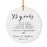 Custom Anniversary Years Days Hours Minutes White Custom Porcelain Round Ornaments Design 2-Set of 1-Andaz Press-38 Years-