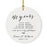 Custom Anniversary Years Days Hours Minutes White Custom Porcelain Round Ornaments Design 2-Set of 1-Andaz Press-38 Years-