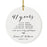 Custom Anniversary Years Days Hours Minutes White Custom Porcelain Round Ornaments Design 2-Set of 1-Andaz Press-38 Years-