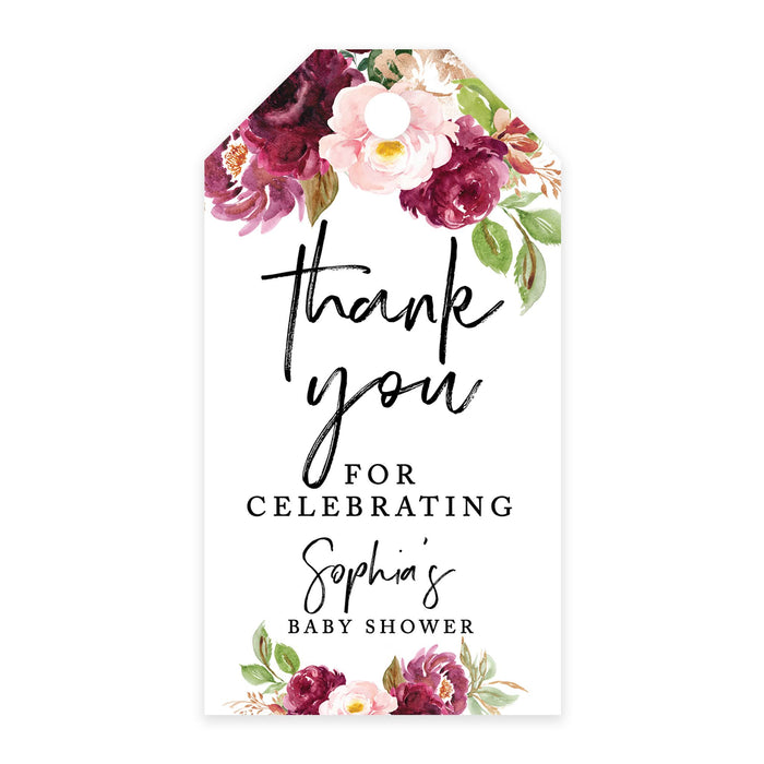 Personalized Gift Tags  Wedding Blush Rose Thank You Gift Tags