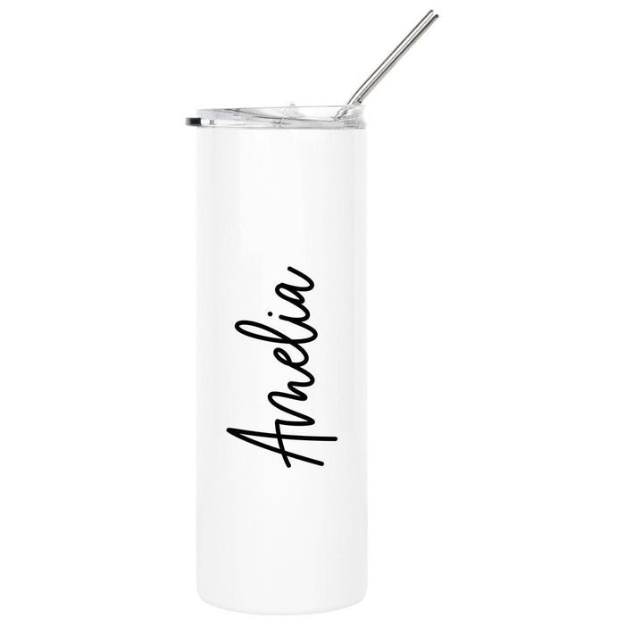 Custom Bridesmaids Skinny Tumbler Stainless Steel Insulated Tumbler For Bachelorette Party-Set of 1-Andaz Press-Bridesmaid Custom Name-