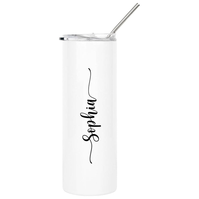 Custom Bridesmaids Skinny Tumbler Stainless Steel Insulated Tumbler For Bachelorette Party-Set of 1-Andaz Press-Bridesmaid Custom Name-