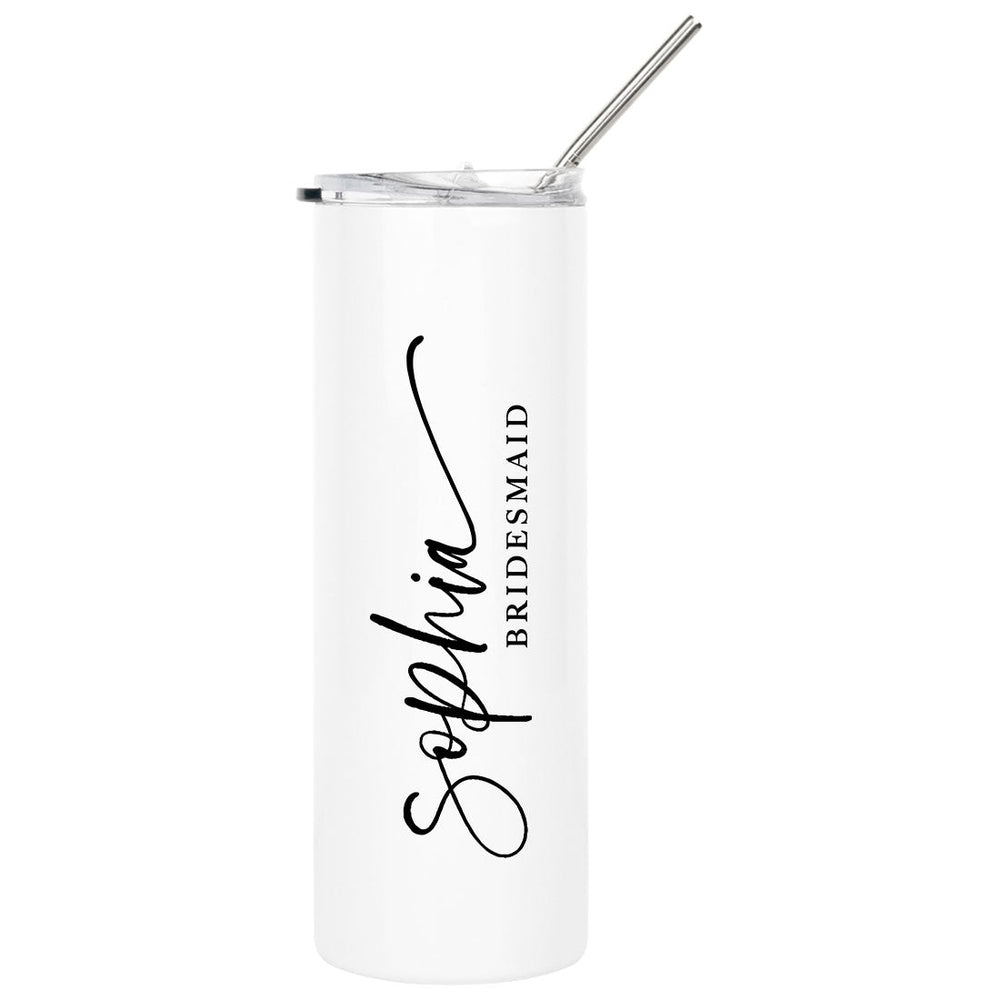 Tumbler With Straw Bridesmaid Tumbler Personalized Tumbler 